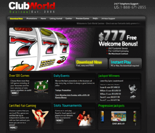 club world casino no deposit 2017