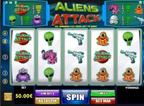 aliens attack slots