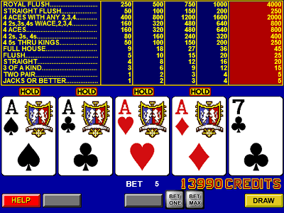 Full and Short Pay Video Poker