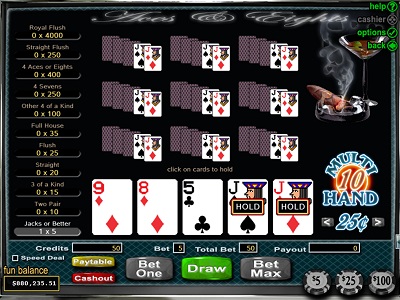RTG Video Poker Aces and Eights
