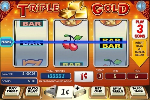 Triple Gold Slot Reels