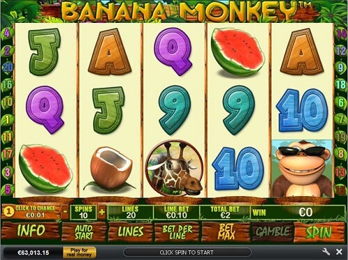 Banana Monkey Slot Reels