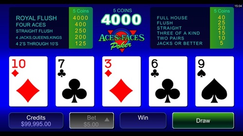 aces and faces video poker online