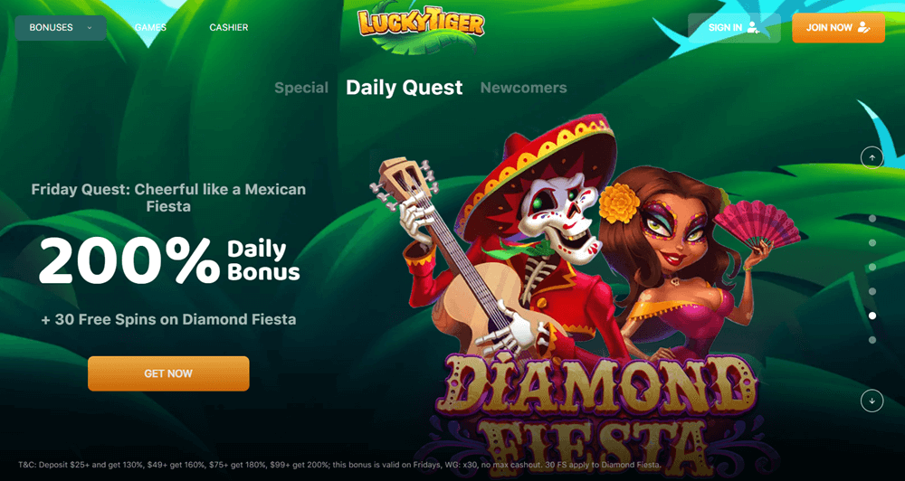 Lucky Tiger’s Friday Quest Promotion