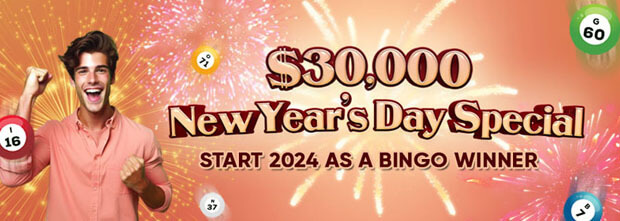 CyberBingo’s $30K New Year’s Day Special